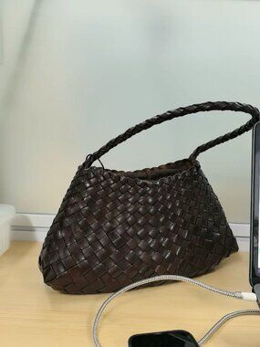 Dragon Diffusion Dark Brown Woven Shoulder Bag
